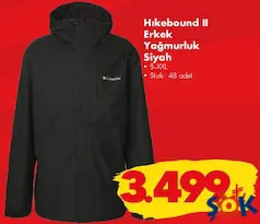 COLUMBİA HİKEBOUND II ERKEK YAĞMURLUK SİYAH fiyat ve kampanya bilgisi